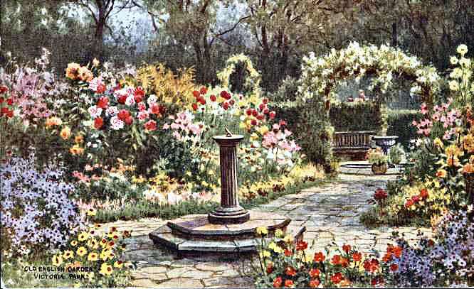 تصویری از یک باغ قدیمی انگلیسی